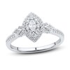 Thumbnail Image 1 of Now + Forever Diamond Engagement Ring 3/8 ct tw Marquise & Round-Cut 14K White Gold