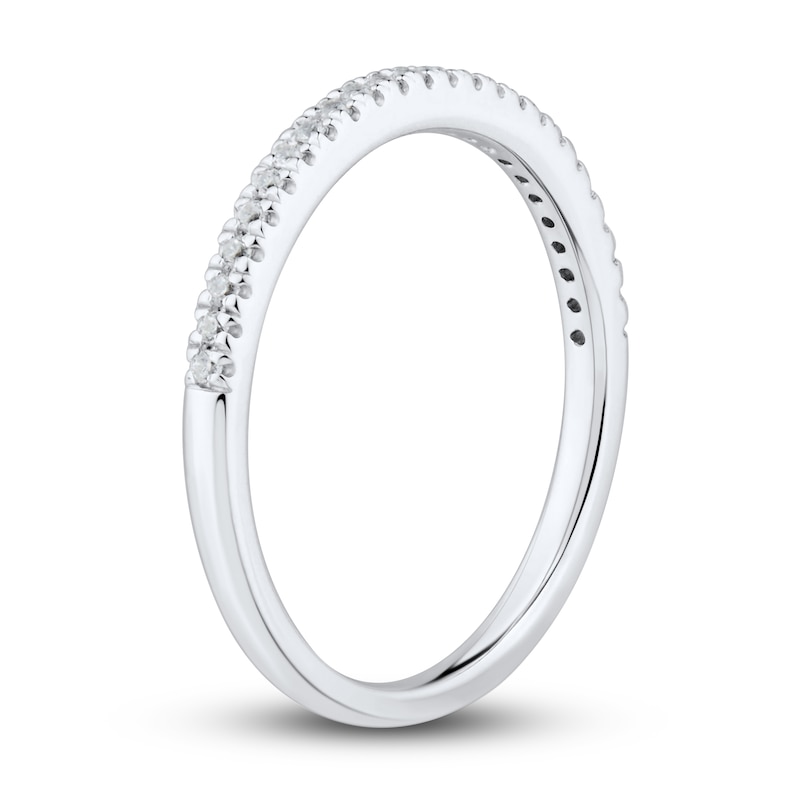 Main Image 2 of Now + Forever Diamond Wedding Band 1/10 ct tw Round-Cut 14K White Gold