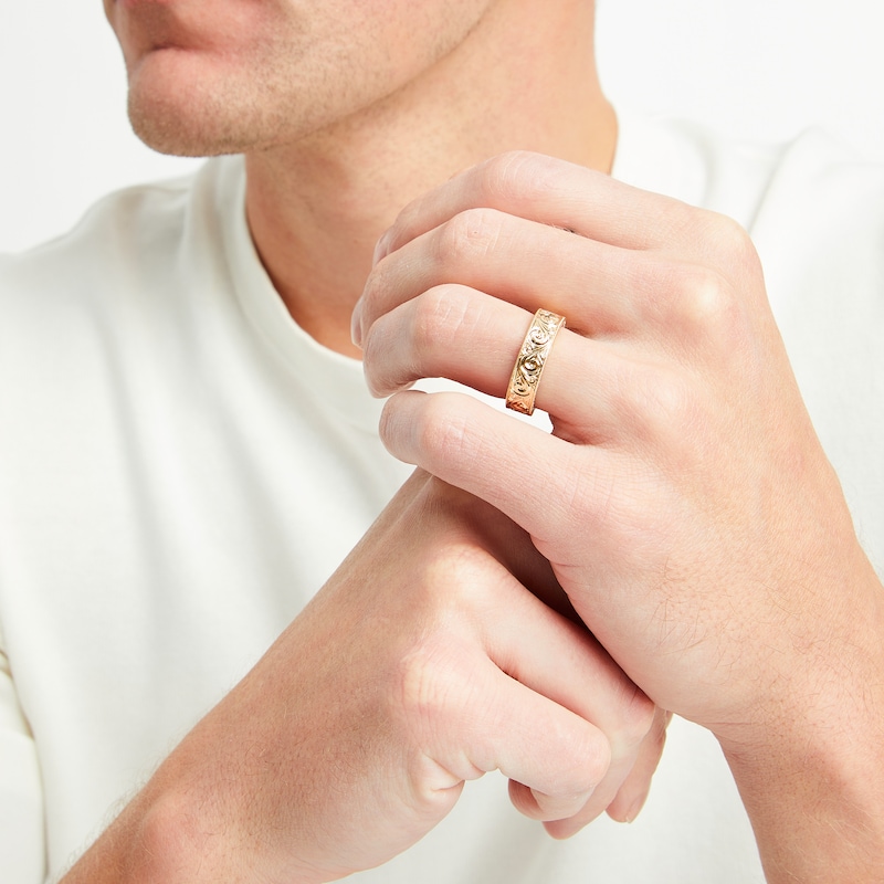 Main Image 4 of Neil Lane Men's Diamond Anniversary Band 1/4 ct tw Round-Cut 14K Yellow Gold