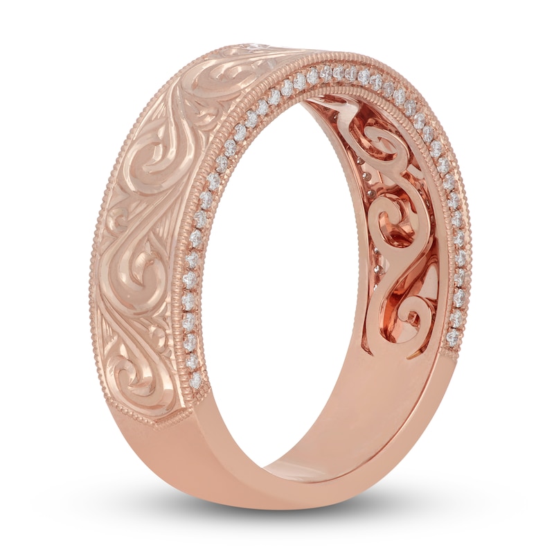 Main Image 3 of Neil Lane Men's Diamond Anniversary Band 1/4 ct tw Round-Cut 14K Rose Gold