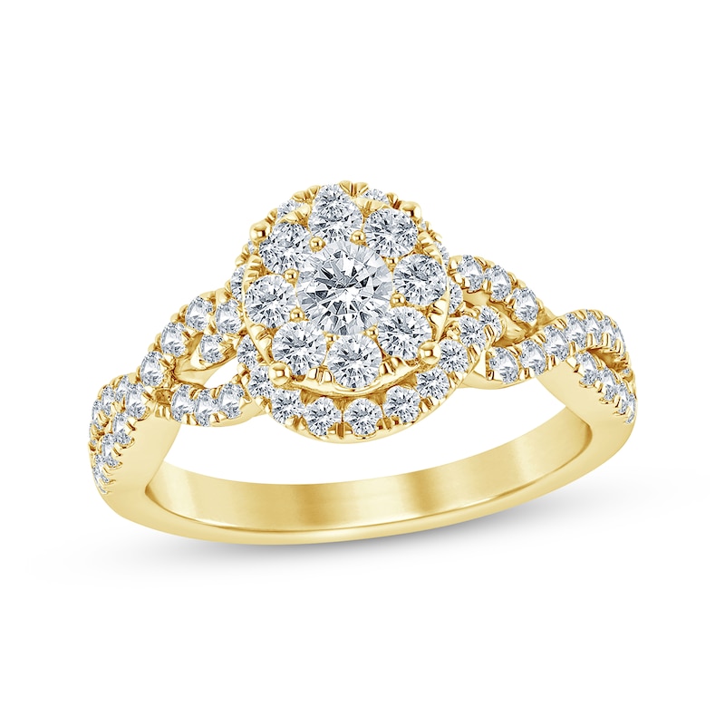 Diamond Engagement Ring 1 ct tw Round-cut 14K Yellow Gold