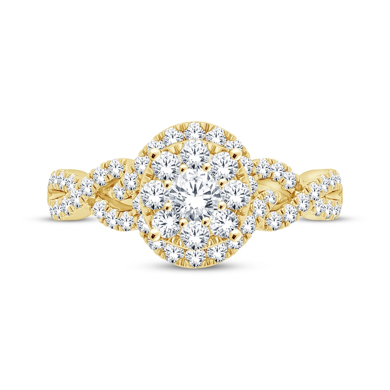 Main Image 3 of Diamond Engagement Ring 1 ct tw Round-cut 14K Yellow Gold