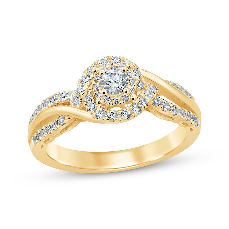 Main Image 1 of Now + Forever Diamond Engagement Ring 3/8 ct tw Round-cut 14K Yellow Gold