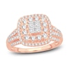 Thumbnail Image 1 of Now + Forever Diamond Engagement Ring 7/8 ct tw Princess & Round-Cut 14K Rose Gold