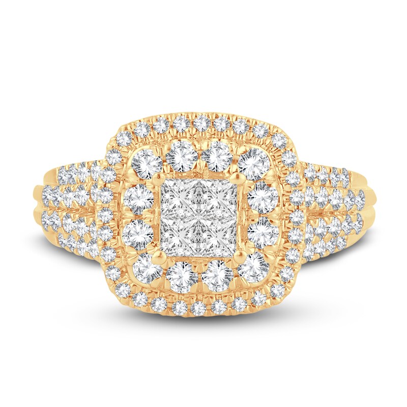Main Image 3 of Now + Forever Diamond Engagement Ring 7/8 ct tw Princess & Round-Cut 14K Yellow Gold