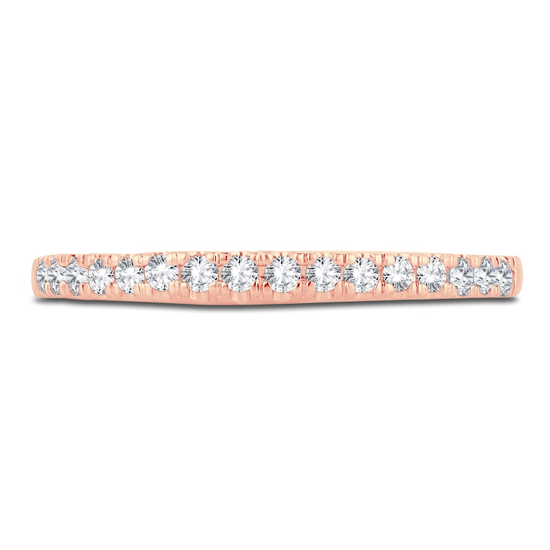 Main Image 3 of Now + Forever Diamond Wedding Band 1/5 ct tw Round-Cut 14K Rose Gold