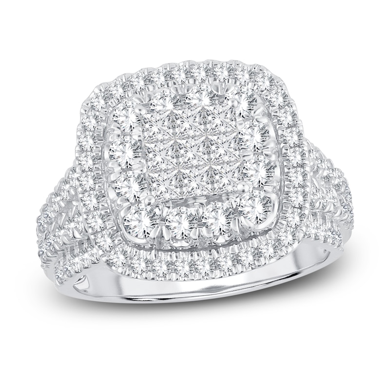 Main Image 1 of Now + Forever Diamond Engagement Ring 1-7/8 ct tw Princess & Round-Cut 14K White Gold