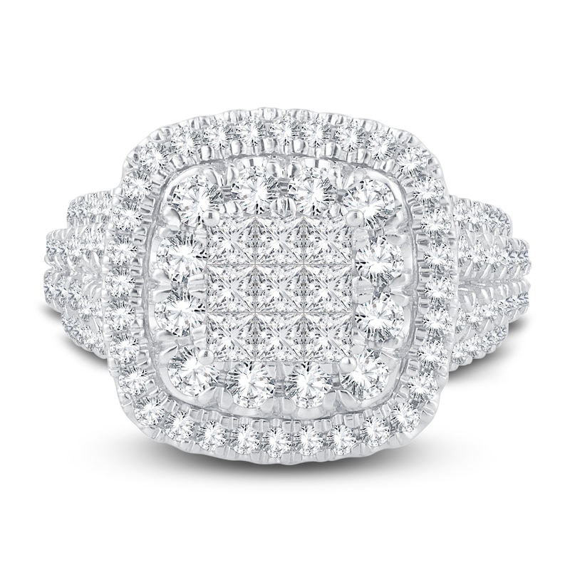 Main Image 3 of Now + Forever Diamond Engagement Ring 1-7/8 ct tw Princess & Round-Cut 14K White Gold
