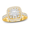 Diamond Engagement Ring 3/4 ct tw Princess & Round 14K Yellow Gold