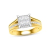 Thumbnail Image 1 of Now + Forever Multi-Diamond Engagement Ring 3/4 ct tw Princess & Round-cut 14K Yellow Gold
