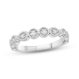 Now + Forever Diamond Wedding Band 1/8 ct tw Round-cut 14K White Gold
