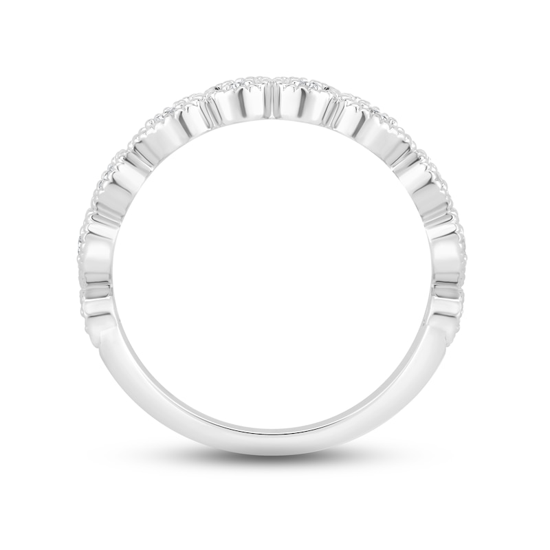 Main Image 2 of Now + Forever Diamond Wedding Band 1/8 ct tw Round-cut 14K White Gold