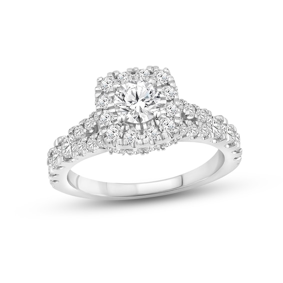 Now + Forever Diamond Engagement Ring 1-5/8 ct tw Round-cut 14K White Gold