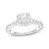 Thumbnail Image 1 of Diamond Engagement Ring 1-1/6 ct tw Princess & Round-cut 14K White Gold