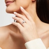 Thumbnail Image 3 of Diamond Engagement Ring 1-1/6 ct tw Princess & Round-cut 14K White Gold