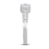 Thumbnail Image 2 of Now + Forever Diamond Engagement Ring 1-1/6 ct tw Princess, Baguette & Round-cut 14K White Gold