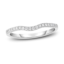 Now + Forever Diamond Wedding Band 1/8 ct tw Round-cut 14K White Gold