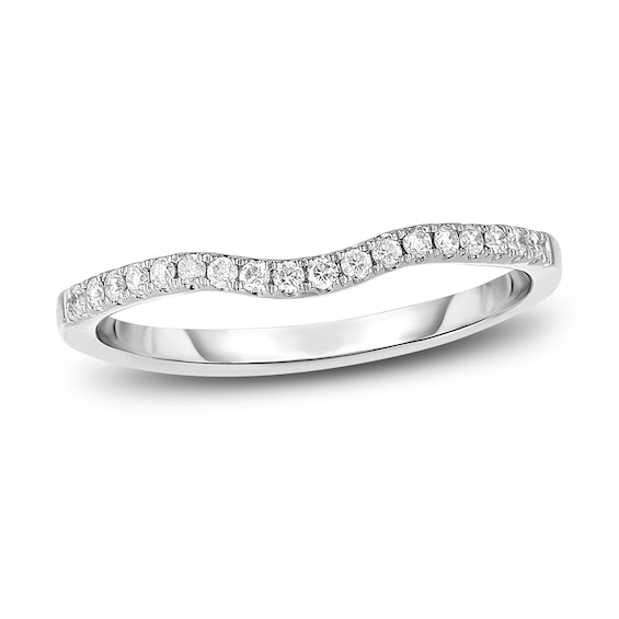 Now + Forever Diamond Wedding Band 1/8 ct tw Round-cut 14K White Gold
