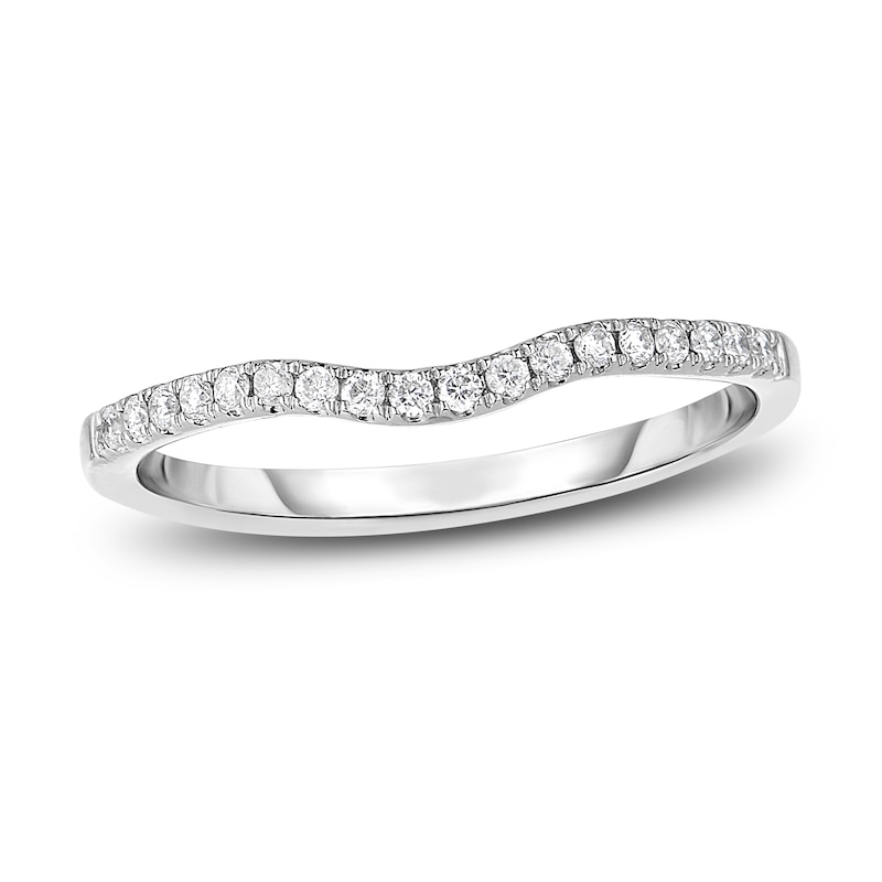 Main Image 1 of Now + Forever Diamond Wedding Band 1/8 ct tw Round-cut 14K White Gold