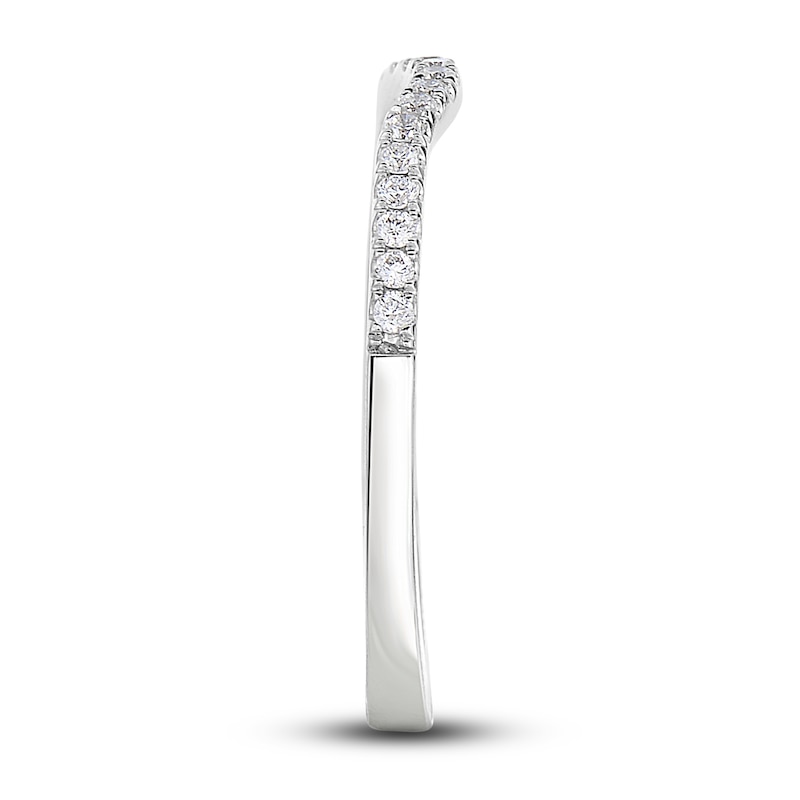 Main Image 2 of Now + Forever Diamond Wedding Band 1/8 ct tw Round-cut 14K White Gold