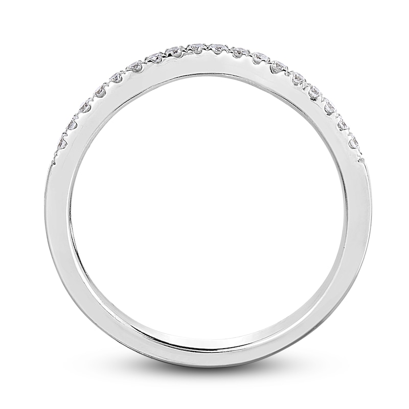Main Image 3 of Now + Forever Diamond Wedding Band 1/8 ct tw Round-cut 14K White Gold