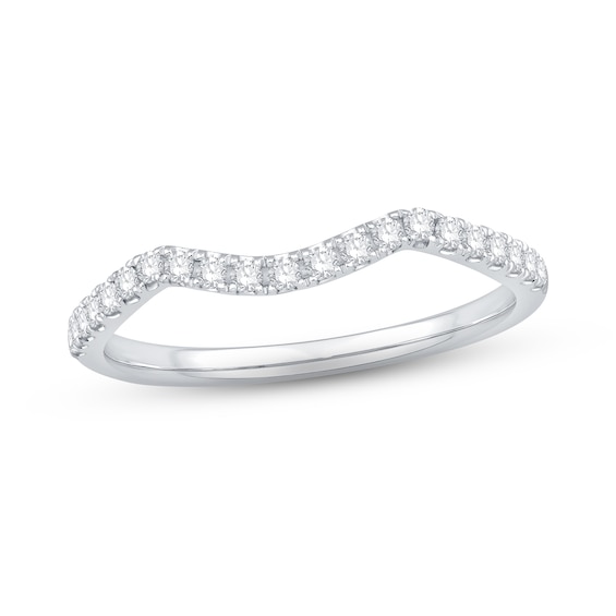 Now + Forever The Kiss Diamond Wedding Band 1/4 ct tw Round-cut Platinum
