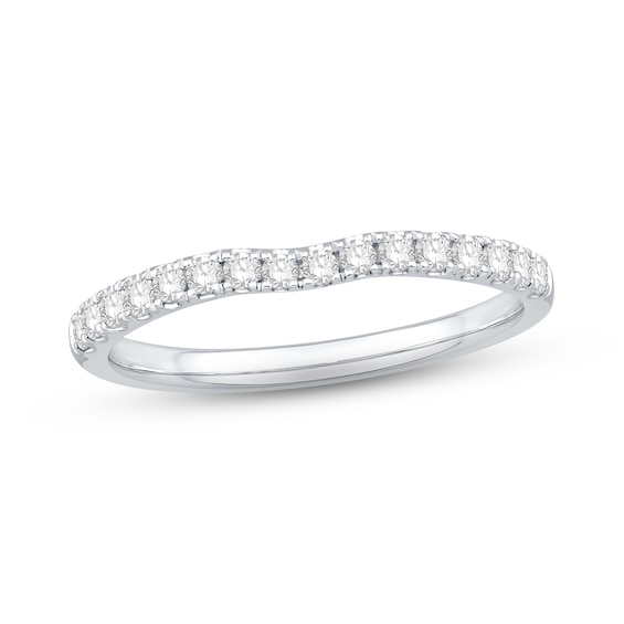 The Kiss Diamond Wedding Band 1/3 ct tw Round-cut Platinum
