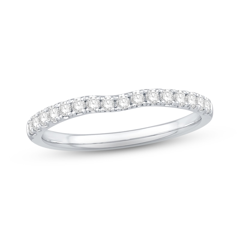 Main Image 1 of The Kiss Diamond Wedding Band 1/3 ct tw Round-cut Platinum
