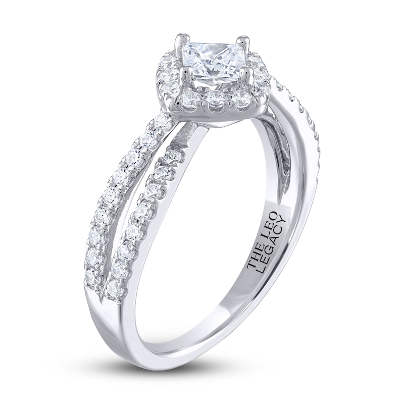 Main Image 2 of THE LEO Legacy Lab-Grown Diamond Princess-Cut Engagement Ring 7/8 ct tw 14K White Gold