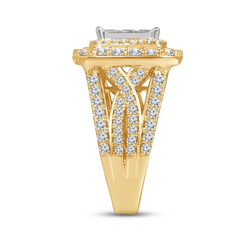 Main Image 2 of Now + Forever Multi-Diamond Engagement Ring 3 ct tw Princess & Round-cut 14K Yellow Gold