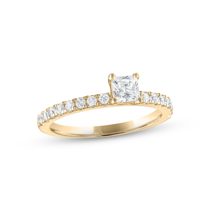 Main Image 1 of Now + Forever Diamond Engagement Ring 5/8 ct tw Princess & Round-cut 14K Yellow Gold