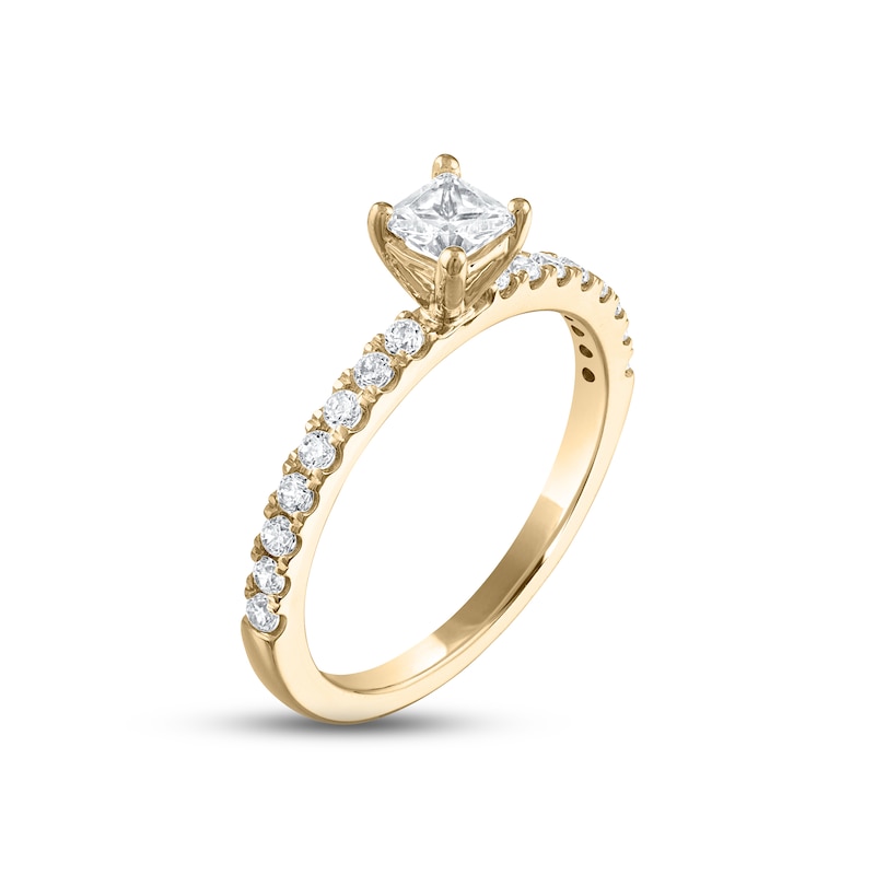 Main Image 2 of Now + Forever Diamond Engagement Ring 5/8 ct tw Princess & Round-cut 14K Yellow Gold