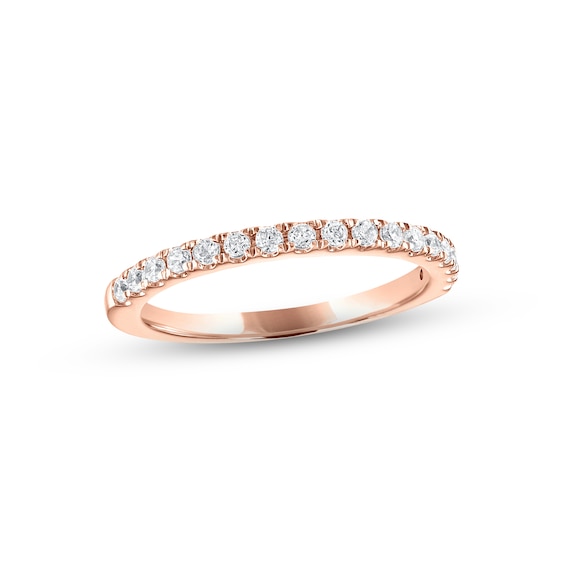 Diamond Wedding Band 1/4 ct tw Round-cut 14K Rose Gold