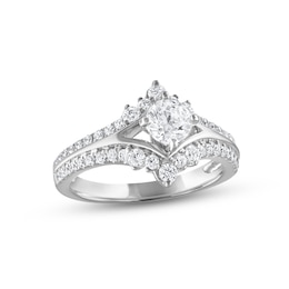 Now + Forever Diamond Engagement Ring 1 ct tw Round-cut 14K White Gold