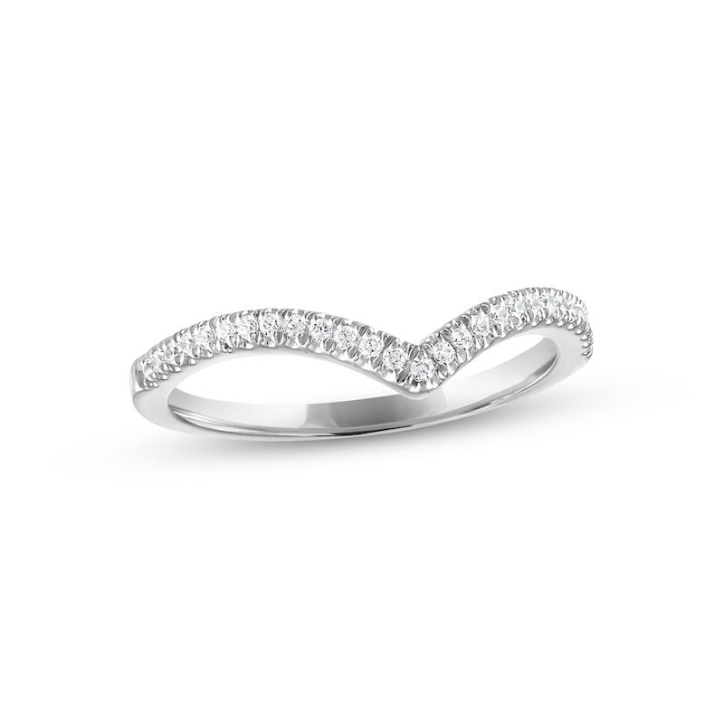 Main Image 1 of Now + Forever Diamond Wedding Band 1/8 ct tw Round-cut 14K White Gold