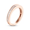 Thumbnail Image 1 of Diamond Wedding Band 3/4 ct tw Princess-cut 14K Rose Gold