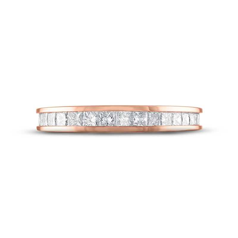 Main Image 3 of Now + Forever Diamond Wedding Band 3/4 ct tw Princess-cut 14K Rose Gold