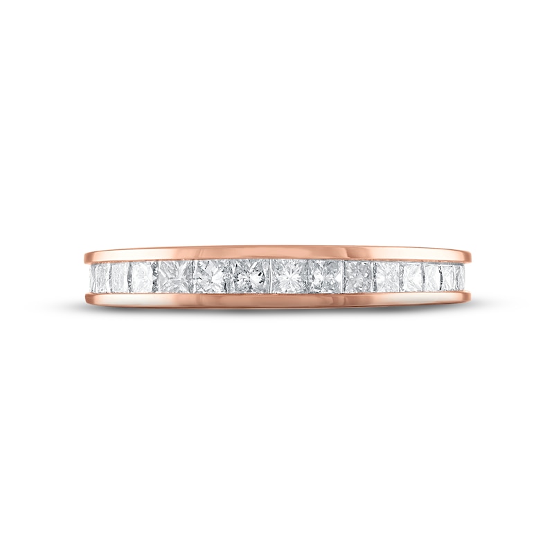 Diamond Wedding Band 3/4 ct tw Princess-cut 14K Rose Gold