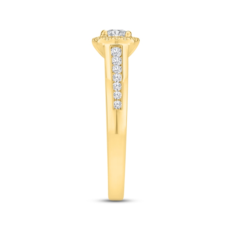 Main Image 2 of Now + Forever Diamond Engagement Ring 5/8 ct tw Princess & Round-cut 14K Yellow Gold