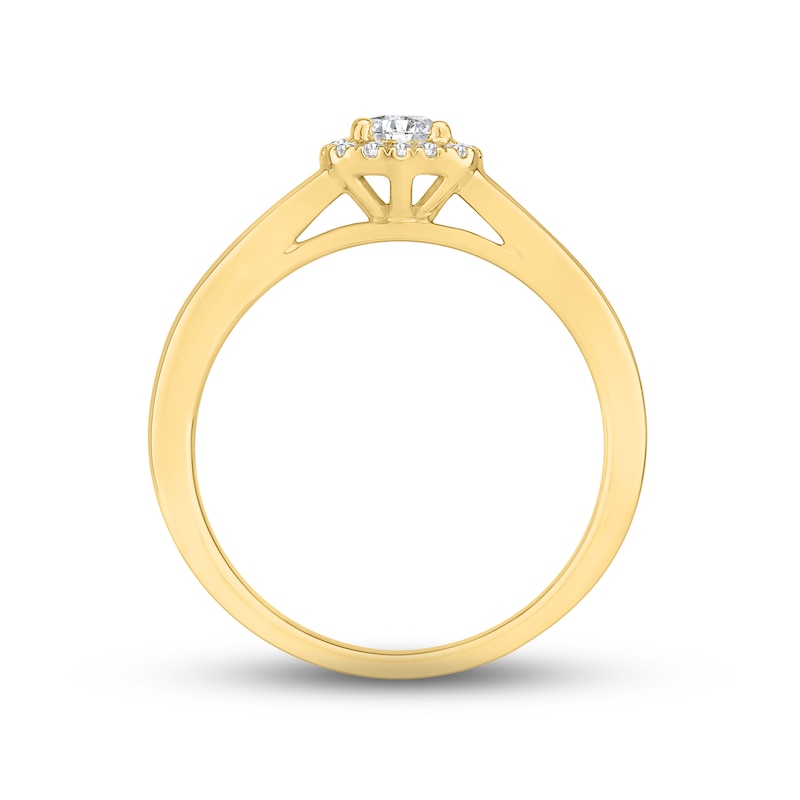 Main Image 3 of Now + Forever Diamond Engagement Ring 5/8 ct tw Princess & Round-cut 14K Yellow Gold