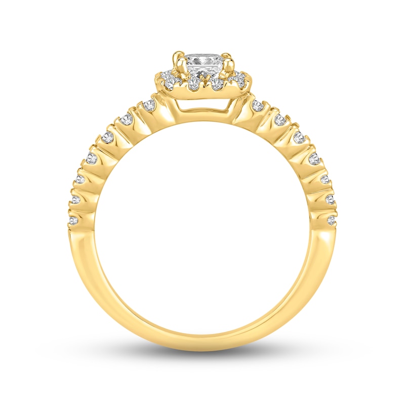 Main Image 3 of Now + Forever Diamond Engagement Ring 5/8 ct tw Princess & Round-cut 14K Yellow Gold
