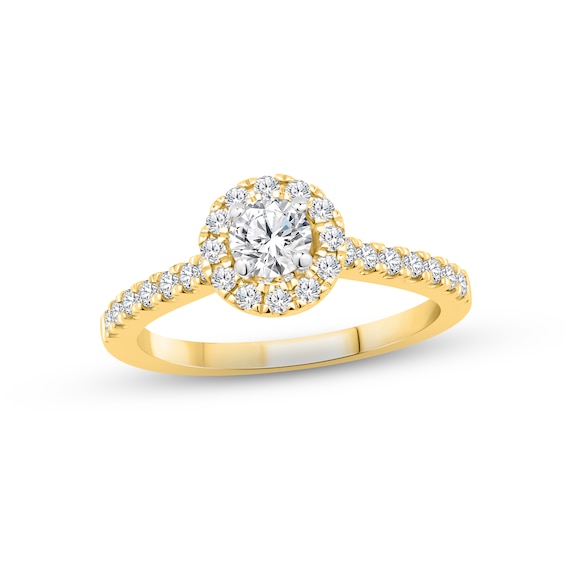 Now + Forever Diamond Engagement Ring 7/8 ct tw Round-cut 14K Two-Tone Gold