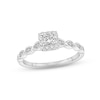 Thumbnail Image 1 of Now + Forever Diamond Engagement Ring 3/8 ct tw Princess & Round-cut 10K White Gold