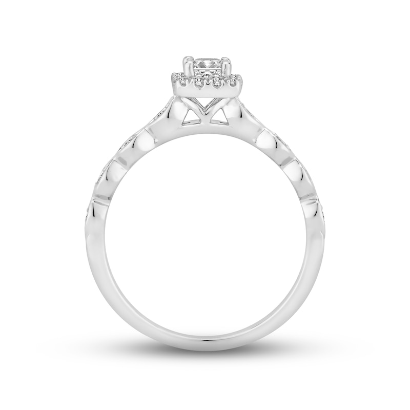 Main Image 3 of Now + Forever Diamond Engagement Ring 3/8 ct tw Princess & Round-cut 10K White Gold