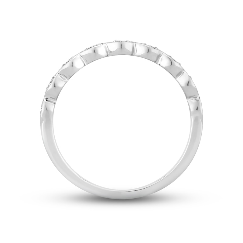 Main Image 3 of Now + Forever Diamond Wedding Band 1/15 ct tw Round-cut 10K White Gold