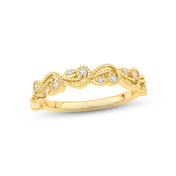 Now + Forever Diamond Wedding Band 1/15 ct tw Round-cut 14K Yellow Gold