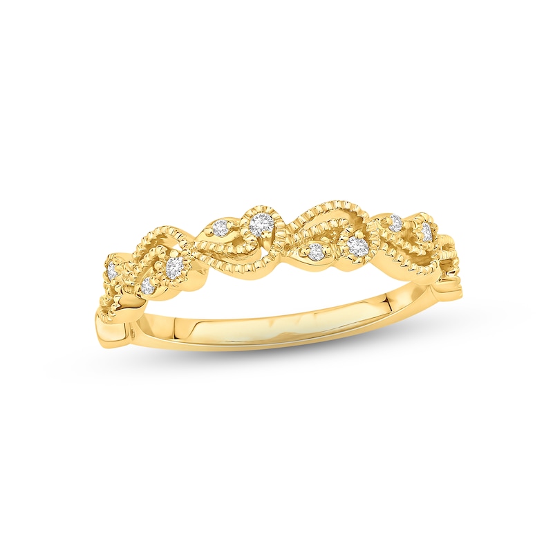 Main Image 1 of Now + Forever Diamond Wedding Band 1/15 ct tw Round-cut 14K Yellow Gold