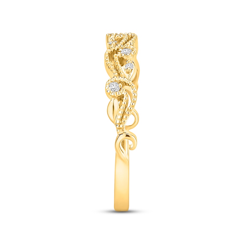 Main Image 3 of Now + Forever Diamond Wedding Band 1/15 ct tw Round-cut 14K Yellow Gold