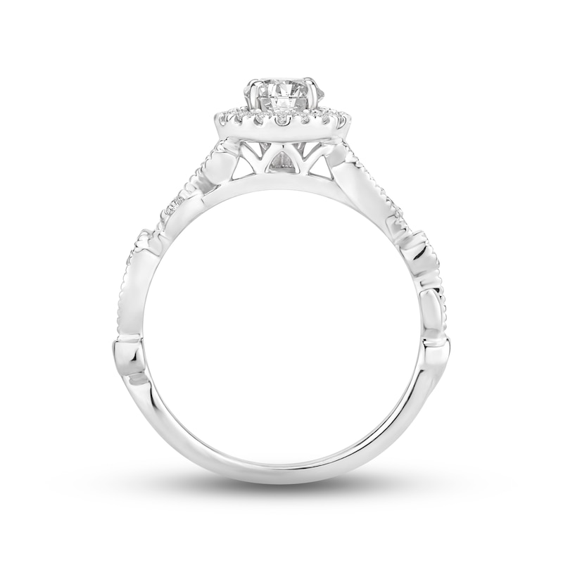 Diamond Engagement Ring 5/8 ct tw Round-cut 14K White Gold