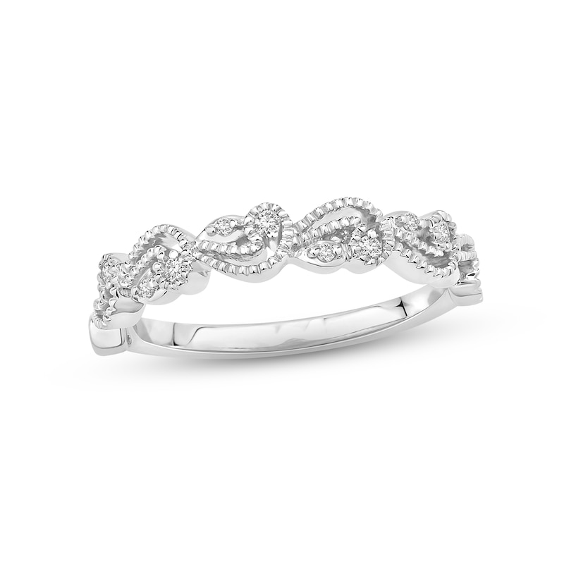 Diamond Wedding Band 1/15 ct tw Round-cut 14K White Gold